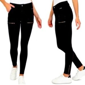 Joie Contemporary Moto Ankle Zip Skinny Jeans 4/27 Black JEI669CO $228 MSRP Punk